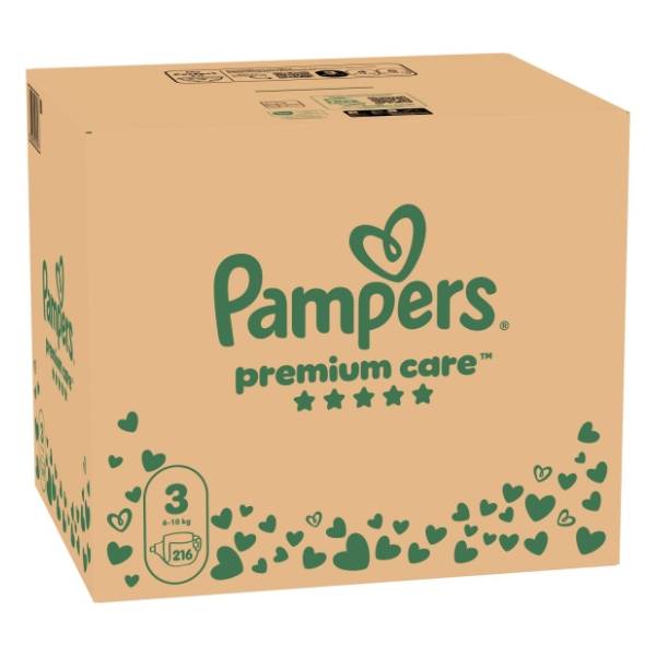 PAMPERS Premium care monthly pack 3 216kom