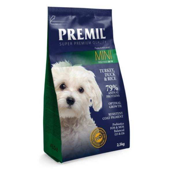 PREMIL Mini hrana za pse pačetina i tuna 3kg