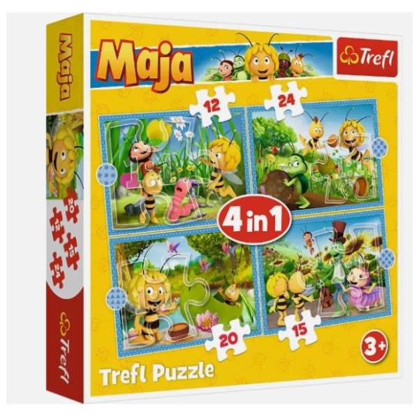 Puzzle 4u1 Pčelica Maja TREFL
