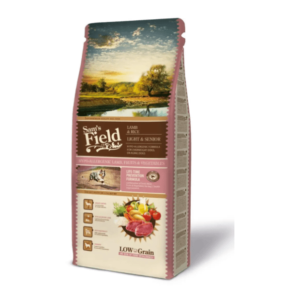 SAM’S FIELD Senior hrana za pse jagnjetina i pirinač 13kg