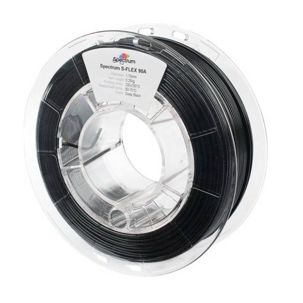 SPECTRUM S-Flex 90A 500g Deep Black 1,75mm 3D filament