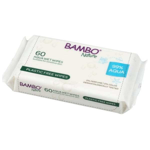 Vlažne maramice BAMBO nature aqua 99% voda 60kom
