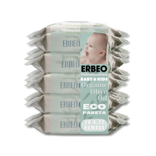 Vlažne maramice ERBEO organic olive oil 20x72kom