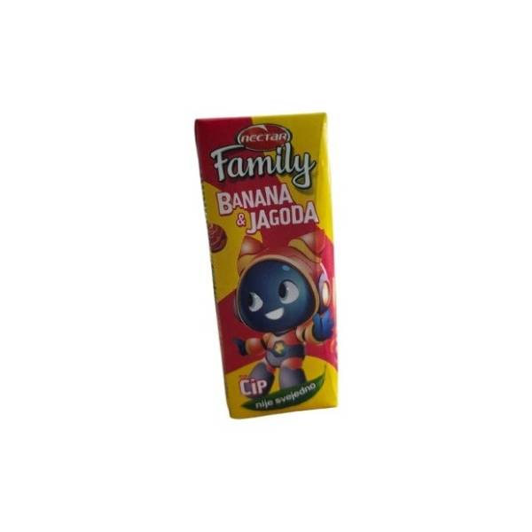 Voćni sok NECTAR Family banana i jagoda 200ml