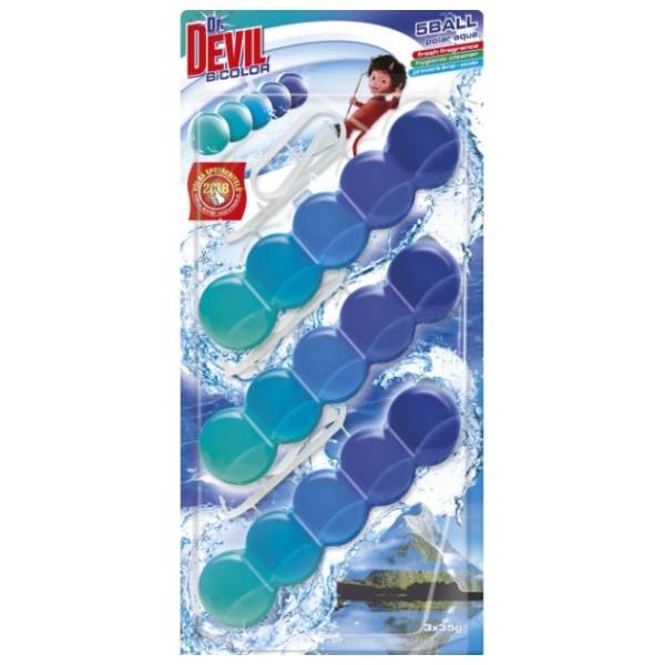 WC osveživač DR DEVIL Polar aqua 3x35g