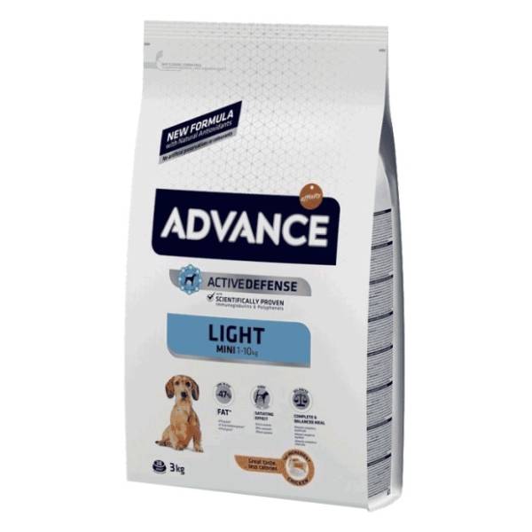 ADVANCE Mini adult light hrana za gojazne pse piletina 3kg