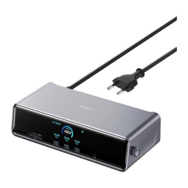 ANKER Docking station 14-in-1 Prime (Display Link/PD 140W) siva