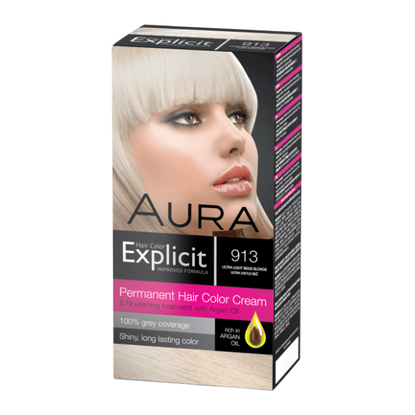 AURA Explicit farba za kosu 913 ultra svetlo bež