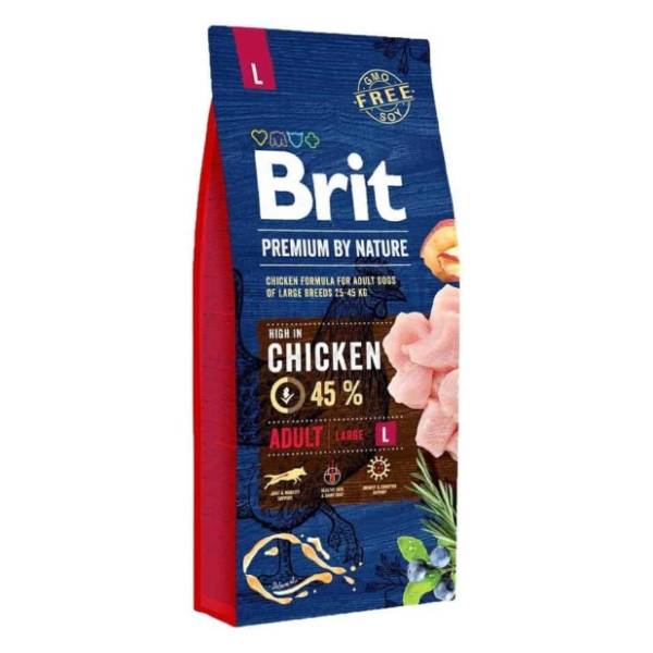 BRIT Premium by nature adult large hrana za pse piletina 3kg