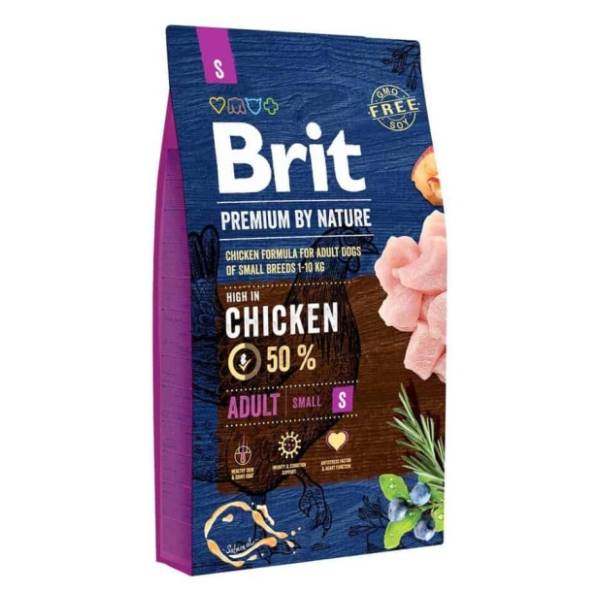 BRIT Premium by nature adult small hrana za pse piletina 3kg