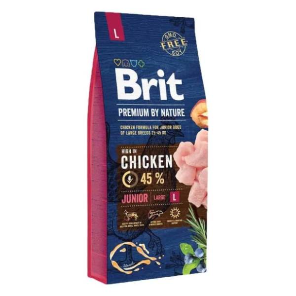 BRIT Premium by nature junior large hrana za pse piletina 3kg