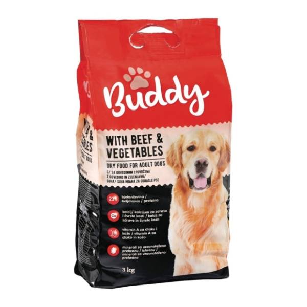 BUDDY hrana za pse govedina i povrće 3kg