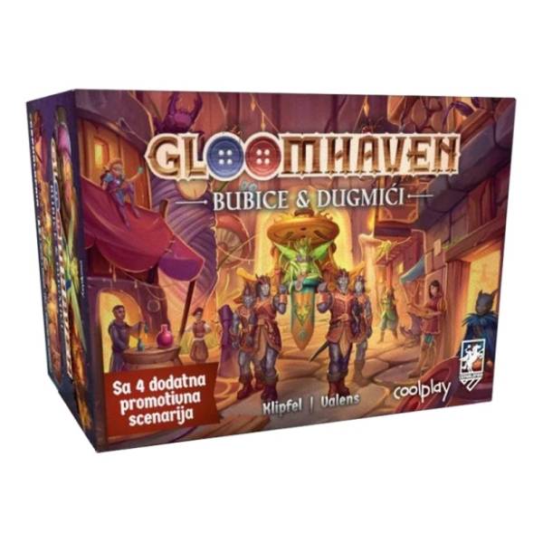 Društvena igra Gloomhaven bubice i dugmići