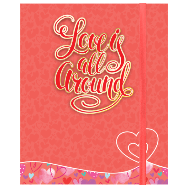 Fascikla sa gumom OPTIMUM 3D Box love is all crvena
