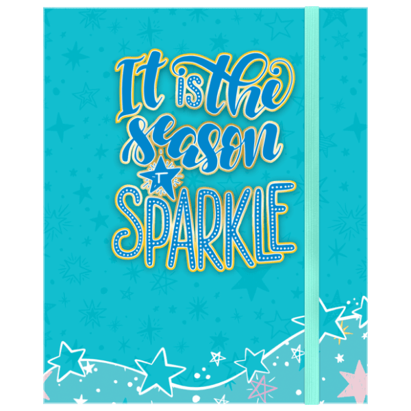Fascikla sa gumom OPTIMUM 3D Box sparkle tirkiz