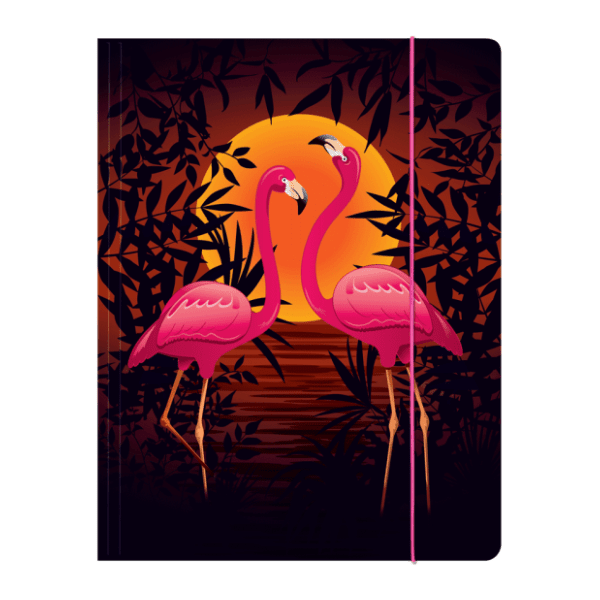 Fascikla sa gumom OPTIMUM Lux Flamingo