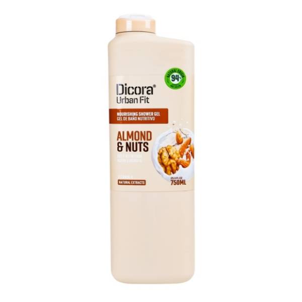Gel za tuširanje DICORA urban fit vitamin B badem i orah 750ml