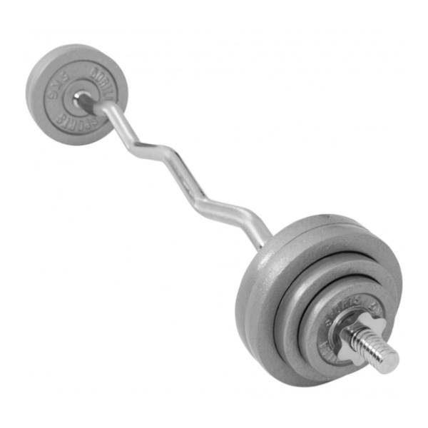 GORILLA SPORTS kriva EZ šipka sa gvozdenim tegovima 35 kg
