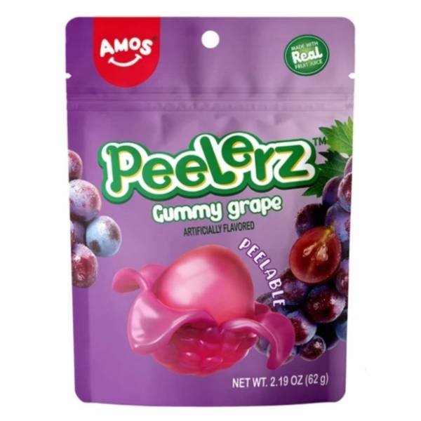 Gumene bombone AMOS Peelerz grape 65g