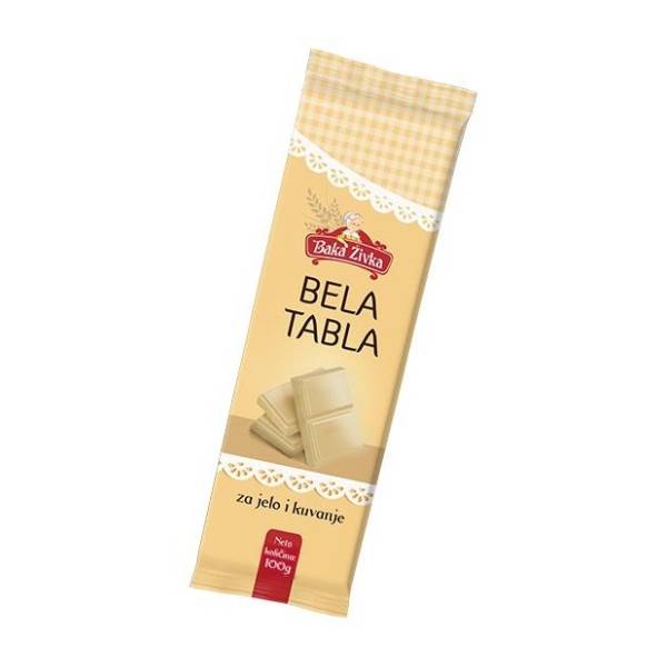 Kakao tabla BAKA ŽIVKA bela 100g
