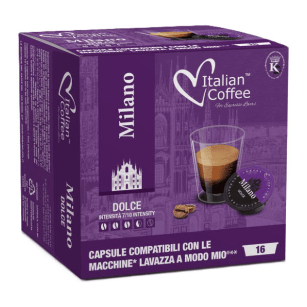 Kapsule ITALIAN COFFEE A Modo Mio Milano Dolce 16kom