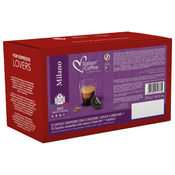 Kapsule ITALIAN COFFEE A Modo Mio Milano Dolce 70kom
