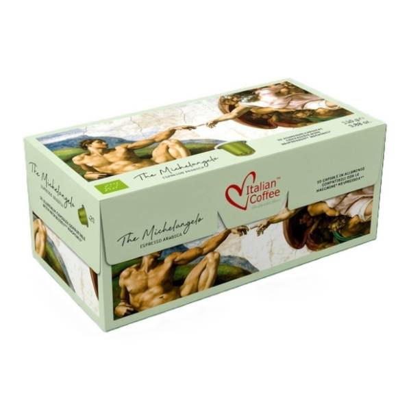 Kapsule ITALIAN COFFEE Michelangelo arabica biologico nespresso 20kom