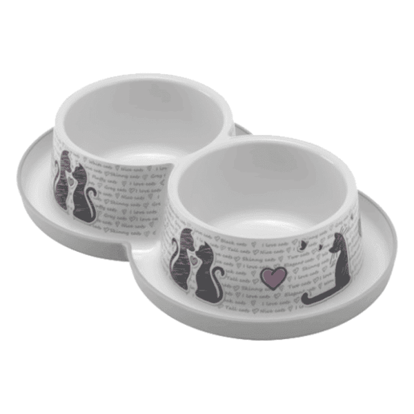 MODERNA Trendy dinner double cats in love dupla posuda