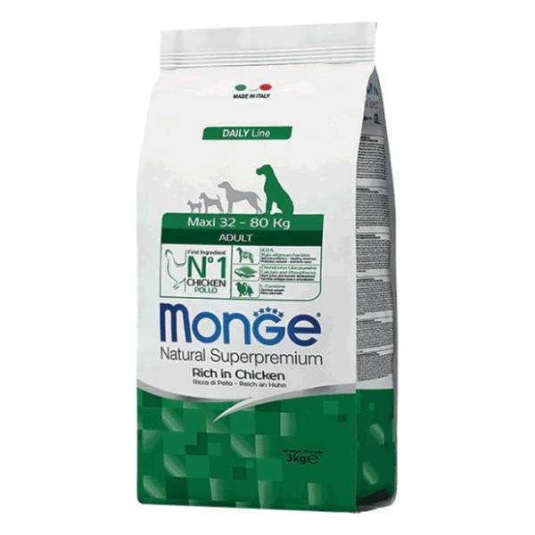 MONGE Maxi adult hrana za pse piletina i pirinač 3kg
