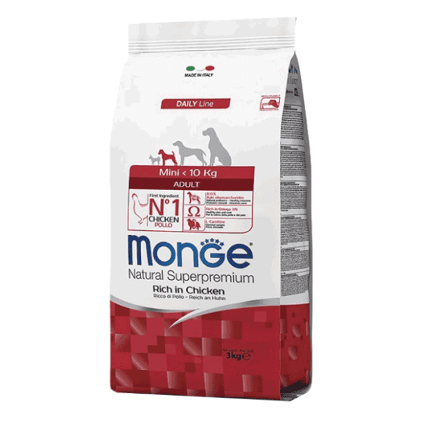 MONGE Mini adult hrana za pse piletina 800g