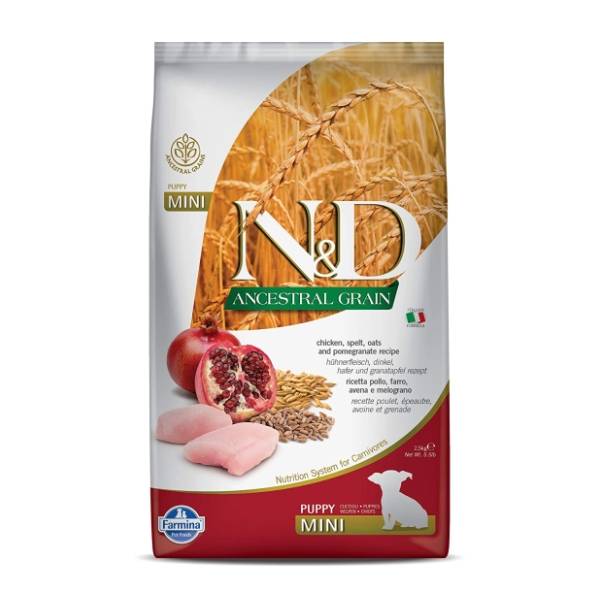 N&D Ancestral grain mini puppy hrana za pse piletina nar 2,5kg
