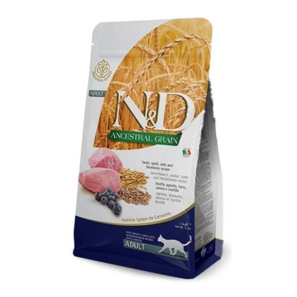 N&D Low grain hrana za odrasle mačke jagnjetina borovnica 300g