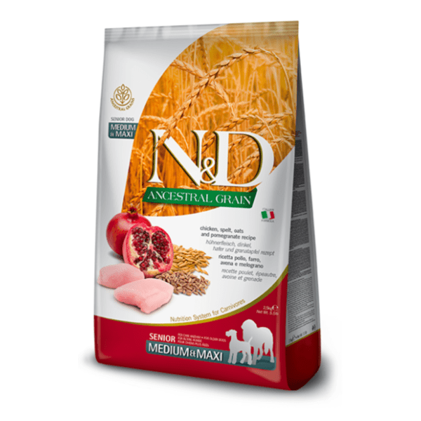 N&D Low grain medium maxi senior piletina i nar 12kg