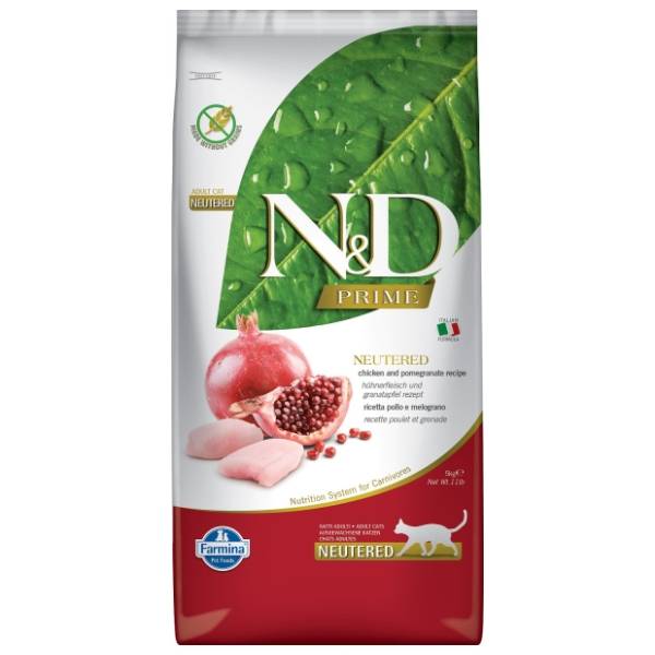 N&D Prime hrana za sterilisane mačke piletina i nar 5kg