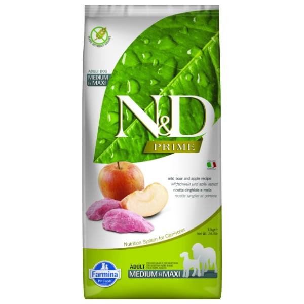 N&D Prime medium maxi adult  jabuka divlja svinja 12kg