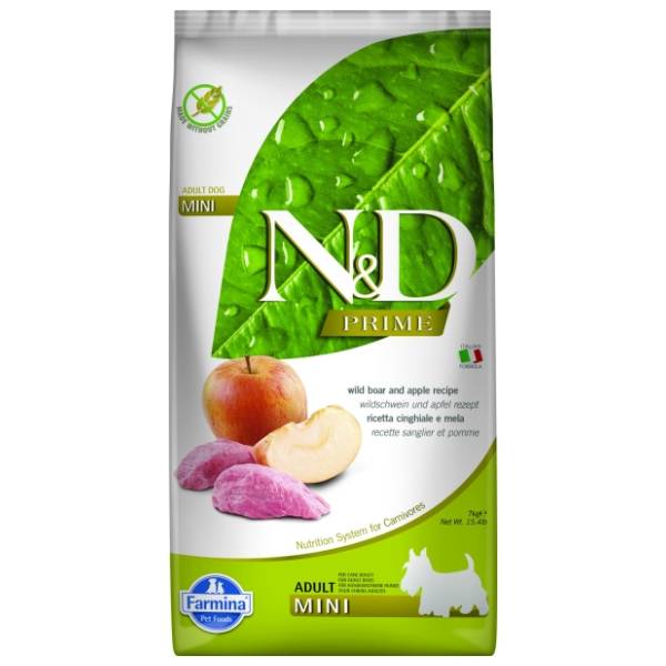 N&D Prime mini adult hrana za pse jabuka divlja svinja 2,5kg