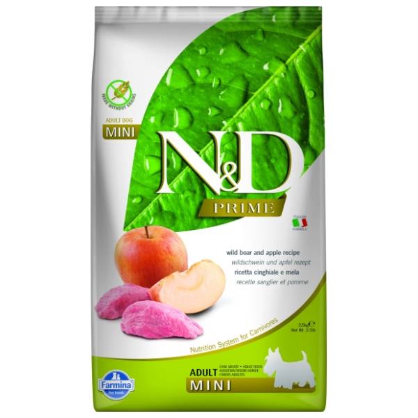 N&D Prime mini adult hrana za pse jabuka divlja svinja 800g