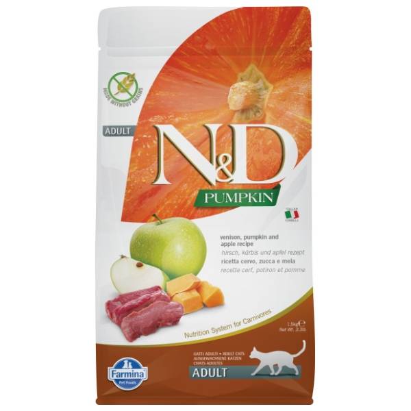 N&D Pumpkin hrana za odrasle mačke bundeva i srnetina 5kg