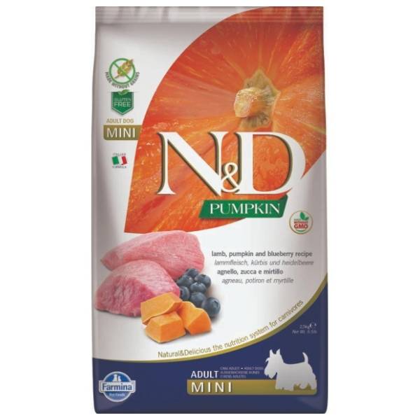 N&D Pumpkin mini adult hrana za pse bundeva i jagnjetina 7kg