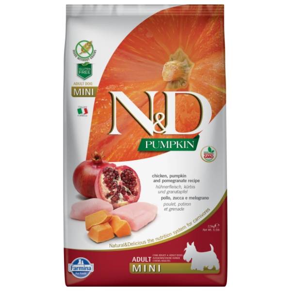 N&D Pumpkin mini adult hrana za pse piletina i nar 2,5kg