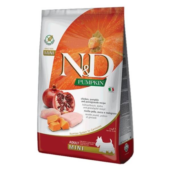 N&D Pumpkin mini adult hrana za pse piletina i nar 7kg