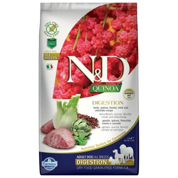 N&D Quinoa digestion hrana za pse jagnjetina komorač 2,5kg