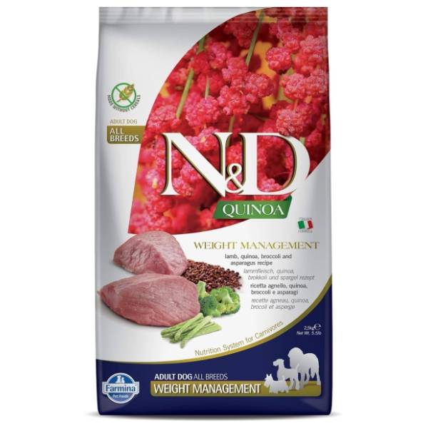 N&D Quinoa medium maxi weight jagnjetina brokoli 2,5kg