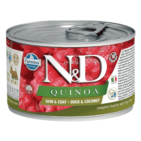 N&D Quinoa skin & coat mini hrana za pse kinoa pačetina 140g