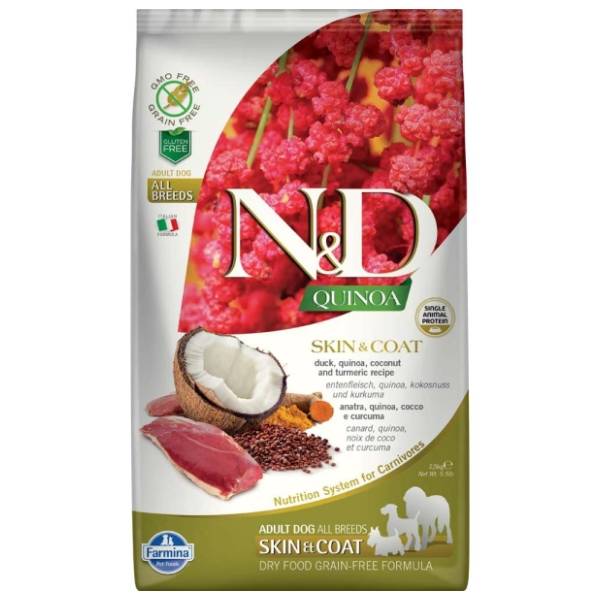 N&D Quinoa skin & coat pačetina kokos i kurkuma 2,5kg