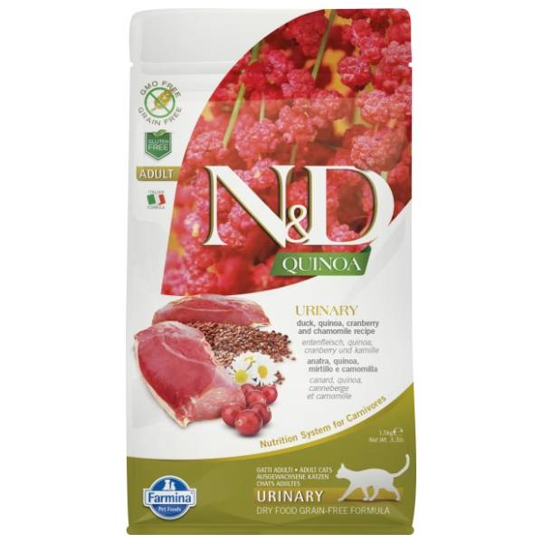 N&D Quinoa urinary hrana za mačke kinoa i pačetina 1,5kg