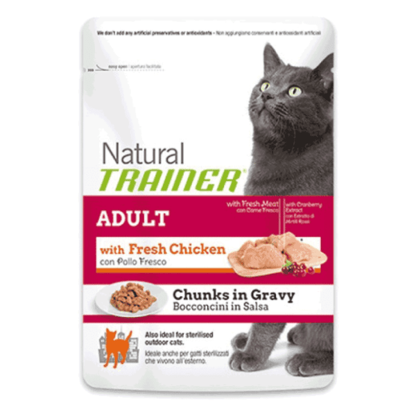 NATURAL TRAINER Adult hrana za odrasle mačke piletina 300g