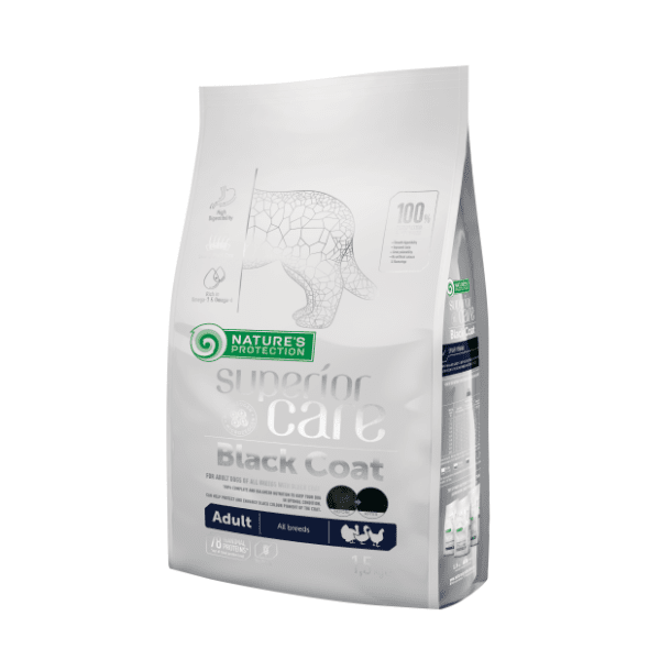 NATURE'S PROTECTION Superior care black coat živina 1,5kg