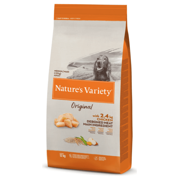 NATURES VARIETY Original maxi medium adult piletina 12kg
