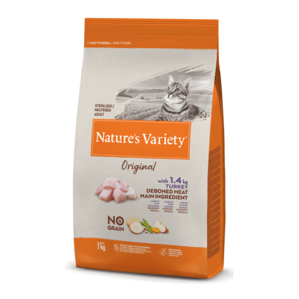 NATURES VARIETY Original sterilised gain free ćuretina 7kg